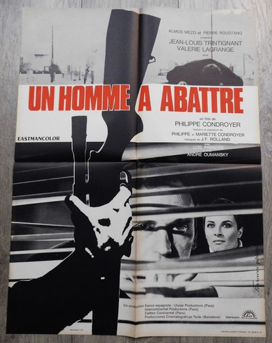 Homme abattre affiche - un,