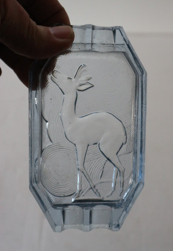 Beau cendrier verre - cendrier, bleu