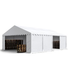 TOOLPORT Tente de stockage 5x8 m abri PVC 700 N  imperméable blanc