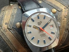 Montre ancienne automatique homme CAMIF chromée date ETA 2783 - révisée garantie