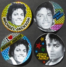 Michael Jackson Lot (4) Autocollants Holographic Stickers Sticker Set 1980s