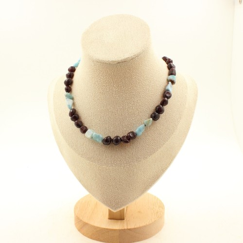 Collier perles larimar - perles,