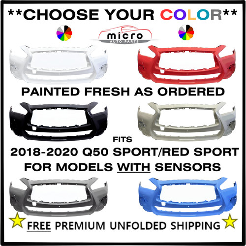 New painted front bumper - front, for