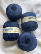 VINTAGE  Licorne 400 de phildar 4 pelotes de 100 g marine neuves