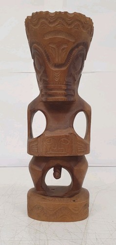 Systeme statue tiki - statue, bois