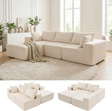 108" Boneless Couch, Cloud