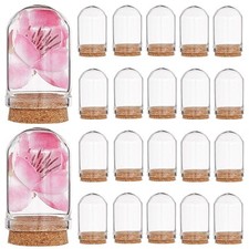 20 pcs Cloche en Verre Dôme 1.431 cm Cloche Pot Bouteilles Mini Présentoir Co...