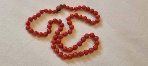 Collier ancien corail rouge - corail,