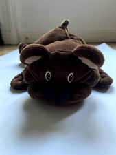 Fisher Price Dark Brown & Tan Floppy Rumple bear Teddy bear plush toy - Vintage