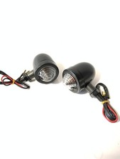 Clignotants Bullet Noir Poli Lentille Transparent Ø