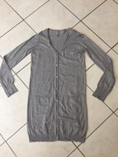 Gilet long PETIT BATEAU taille 14/16 Ans ou 34/36 gris bon État