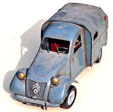 Trésor d' ART POPULAIRE grande maquette artisanale  FOURGONNETTE  2CV années 50