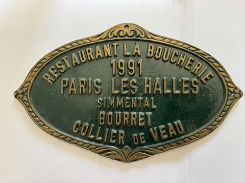 Ancienne plaque restaurant - ancienne,