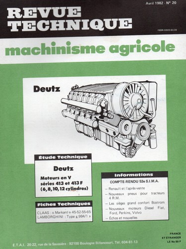 Revue technique moteurs - technique, deutz