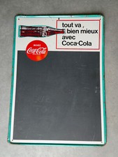 ARDOISE PUBLICITAIRE EN TOLE COCA COLA DES ANNÉES 60 TBE ! BISTRO BAR CAFÉ SODA