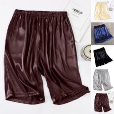 Homme Imitation Soie Cinq Points Pyjama Short Domestique Confortable Respirant