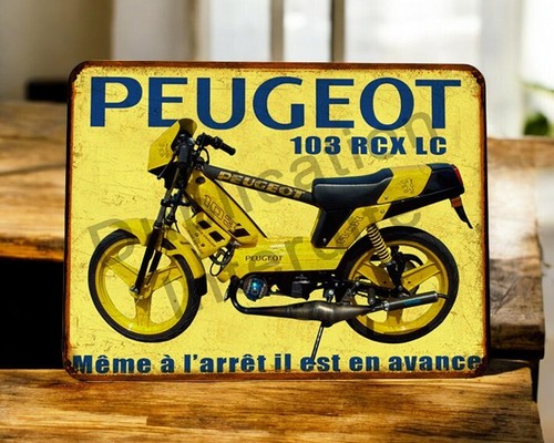 Plaque métal vintage - vintage, peugeot