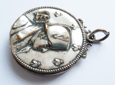 Miroir pendentif art nouveau - pendentif,