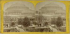 Stéréo, England, London, Royal Albert Hall Vintage stereo card  Tirage albumin