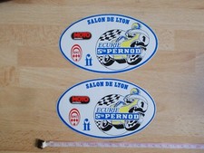 2 autocollants ECURIE Sté PERNOD - SALON DE LYON - MOTO JOURNAL - RMC