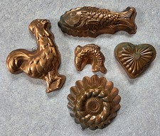 Lot de 5 ancien Moule a