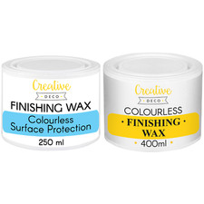 Creative Deco Cire de Finition Incolore | Vernis Transparent | 2 Versions
