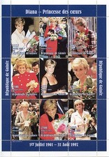 BURKINA FASO BLOC ** NEUF N° 1003/1011 DIANA PRINCESSE 