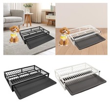 Bac à litière d'intérieur pour chien en treillis pour garder les pattes