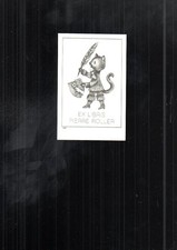 COLLECTION vieux papier ex libris CHAT pierre roller