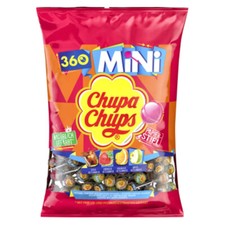 Chupa Chups Mini Sucettes 4 Saveurs 360 Sucettes Dans Un Sac De Recharge 2160g