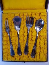 Antique French Silver Plated Dessert Pastry Serving Set 4 pieces Silverplate