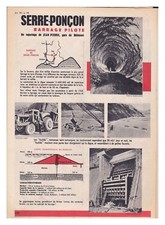 1959 DOCUMENT (ref CG 16) BARRAGE DE SERRE-PONçON   1page