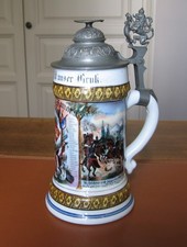 CHOPE ALLEMANDE de RESERVISTE, PORCELAINE PEINTE. ARTILLERIE 1901. B.E. à T.B.E.