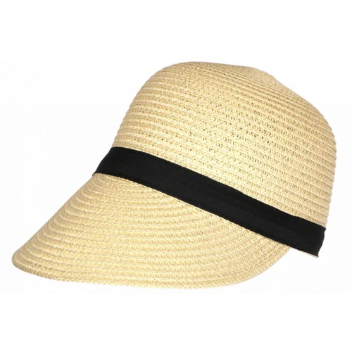 Visière paille femme - visière, marron