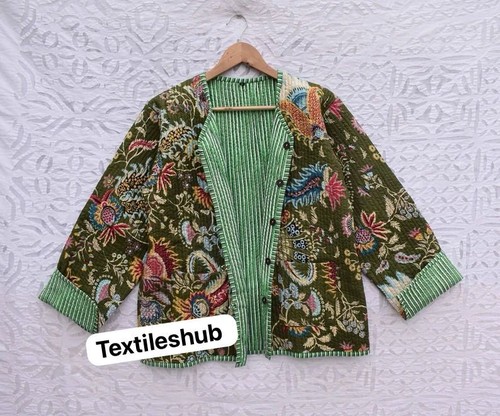 Indien vert floral coton - vert,