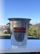 ANCIEN SEAU A CHAMPAGNE FRANCE EN ALU VERS 1960 «  VOUVRAY MONMOUSSEAU » BISTROT