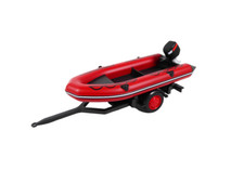 Véhicule de Pompiers Bateau pneumatique Zodiac sur remorque 1:43 Hachette PB803