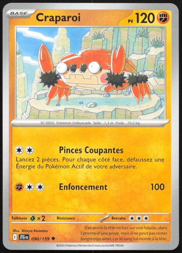 Carte pokémon craparoi - carte,
