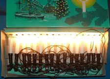 ANCIENNE GUIRLANDE DE NOEL ELECTRIQUE A 16 AMPOULES BOUGIES . BON ETAT D'USAGE