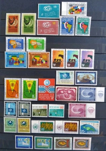 Lot timbres nations unies - timbres, nations-unies