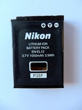 Batterie D'ORIGINE NIKON EN-EL12 GENUINE AKKU ACCU Coolpix S9100 S8100 S620 S640