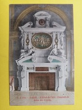 CPA PARIS  L'HÔTEL de VILLE CHEMINÉE du SALON des ARCADES sculptures