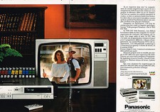 PUBLICITE ADVERTISING  1981   PANASONIC  téléviseur magnétoscope ( 2 pages)