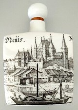 Flacon émaillé vintage blanc