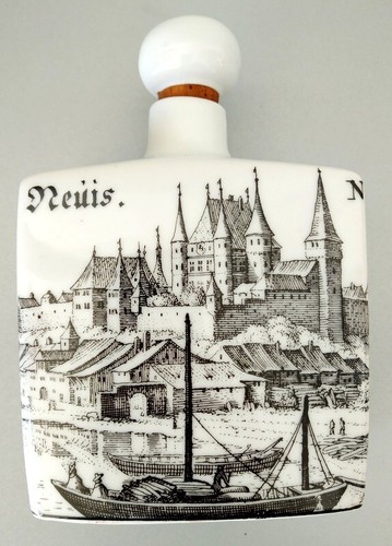 Flacon émaillé vintage - , blanc