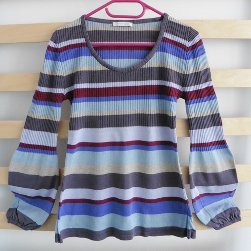 Pull rayé multicolore
