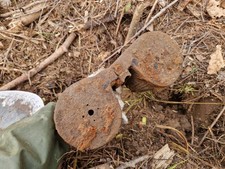 WW2 German MG Parts from Bunker Vintage Interior Item