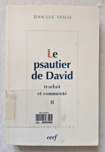Psautier david tome 2 - psautier, de