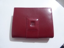 Porte-monnaie cuir rouge