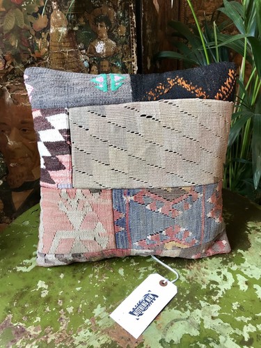 Vintage kilim covered - covered, feather